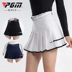 Pgm Golf Skort Women Korean Pleated Skirt High Waist With Inner Shorts Girl A-Lined Tennis Golf Skirts Sports Fitness Pantskirt