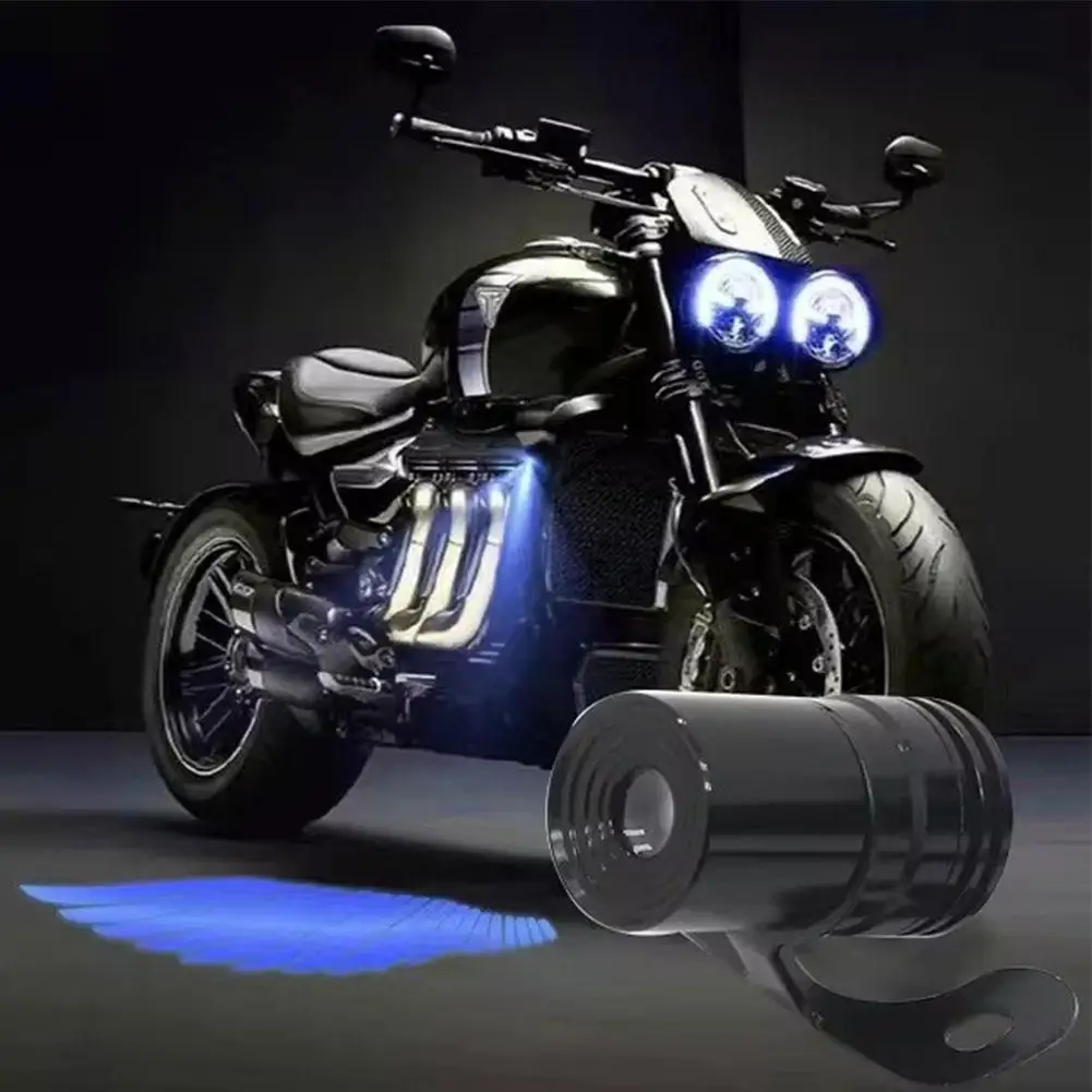 NEW High-end 2Pcs Motorcycle LED Underbody Light Projector Ghost Light Wings Trendy HIGH-LOOKING Angel Ambient Waterproof L O5S8