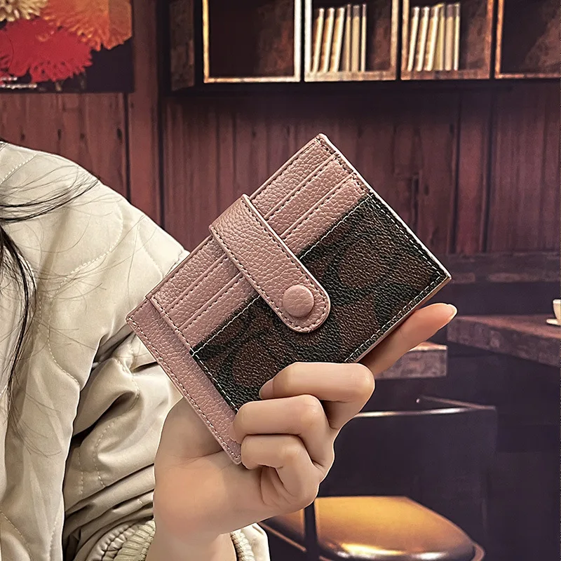 Monogramm Ultra-dünner Kartenhalter im Ins-Stil, Damenmode, Mini-Kurzgeldbörse, Applikationen, Ausweis- und Kreditkartenetui – Detail 8