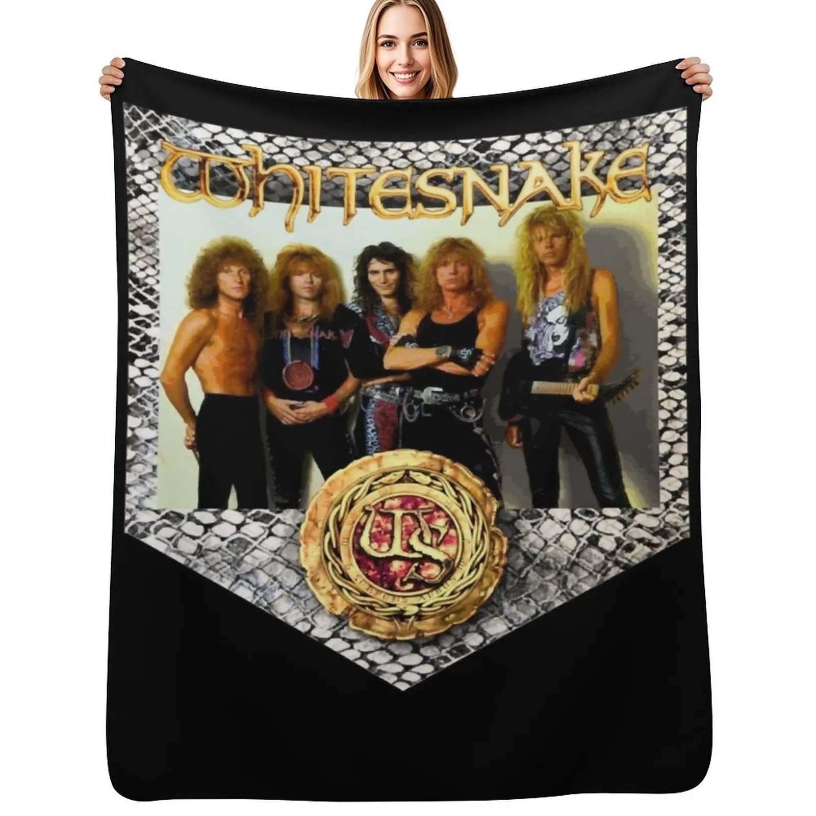 

Whitesnake &x27;89 Classic T-Shirt.png Throw Blanket Soft Bedroom Blanket for Night Sleeping