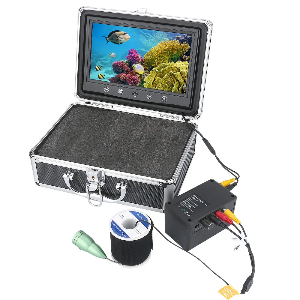 FISHGANG wifi wireless fish  20m 30m 50m fishing video 10 inch color onitor underwater fishing video camera