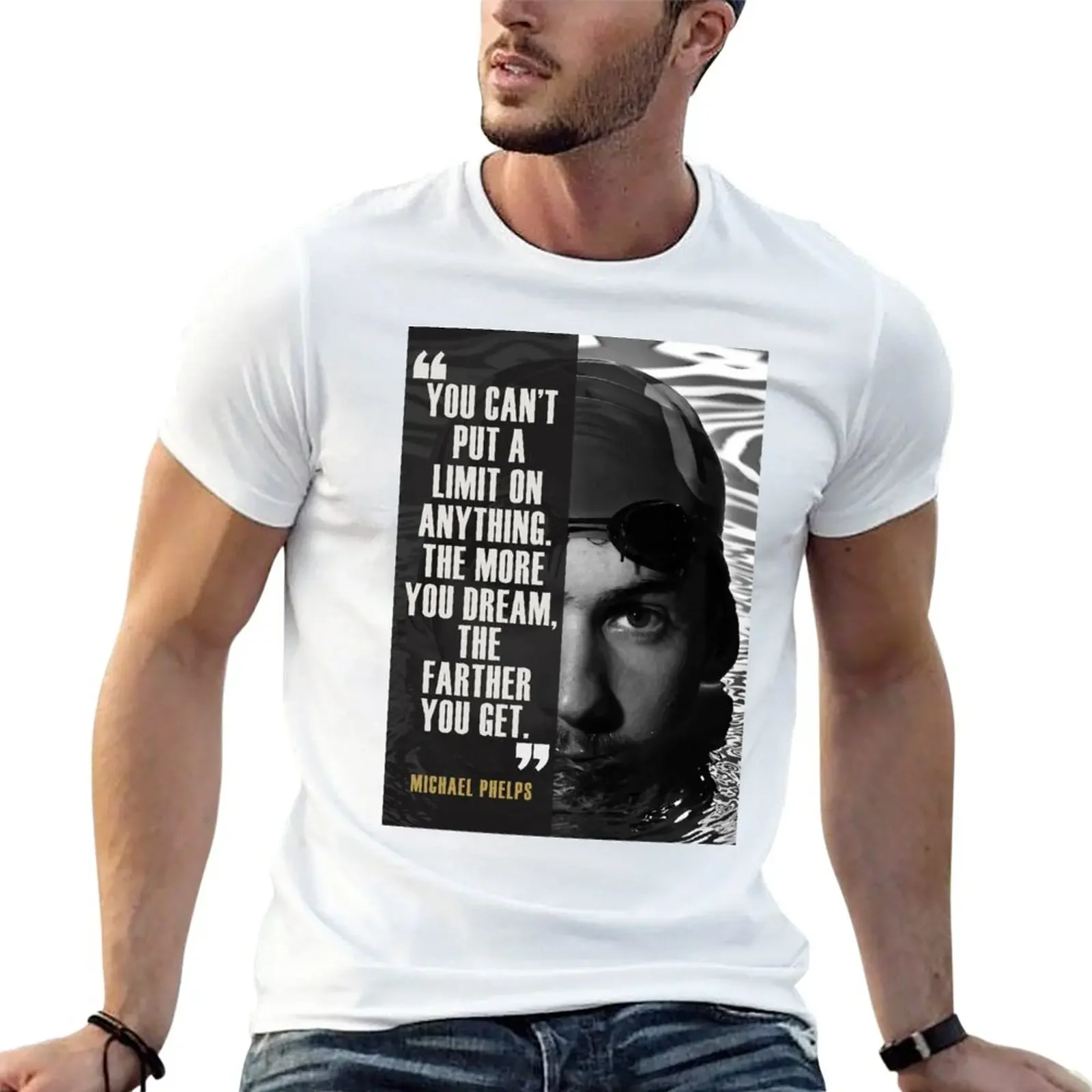 

New michael phelps phrase T-Shirt Short sleeve tee customized t shirts sublime t shirt Short sleeve tee men