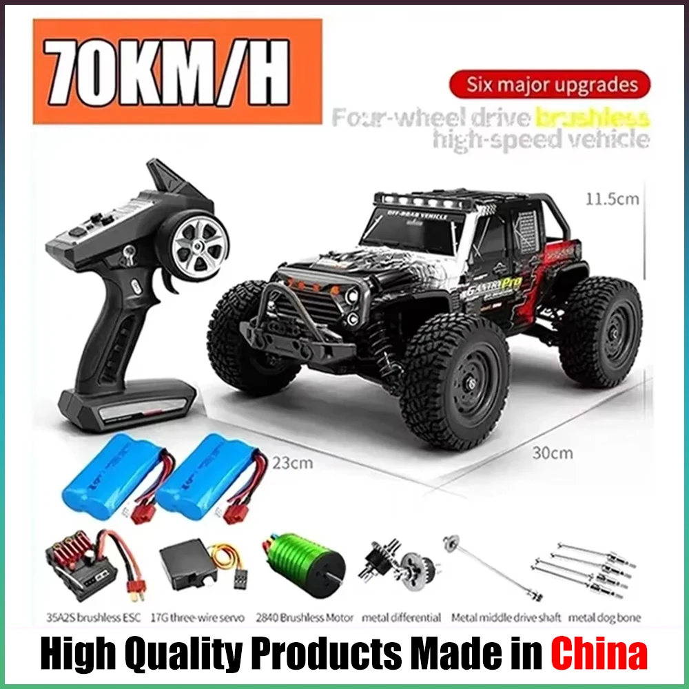 Rc Cars 16103Pro 50km/h or 75km/h with LED 1/16 Brushless Moter 4WD Off Road 4x4 High Speed Drift Monster Truck Kids Toys Gift