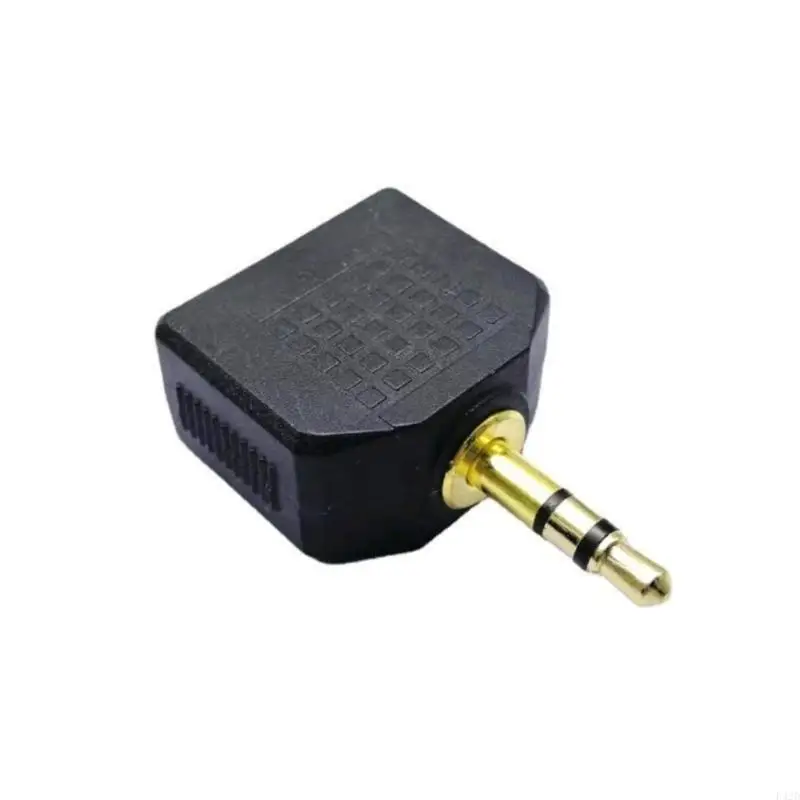 F42D 3.5mm Male to 2 Female Stereos Sound Adapter for Laptops and Home Sound Systems