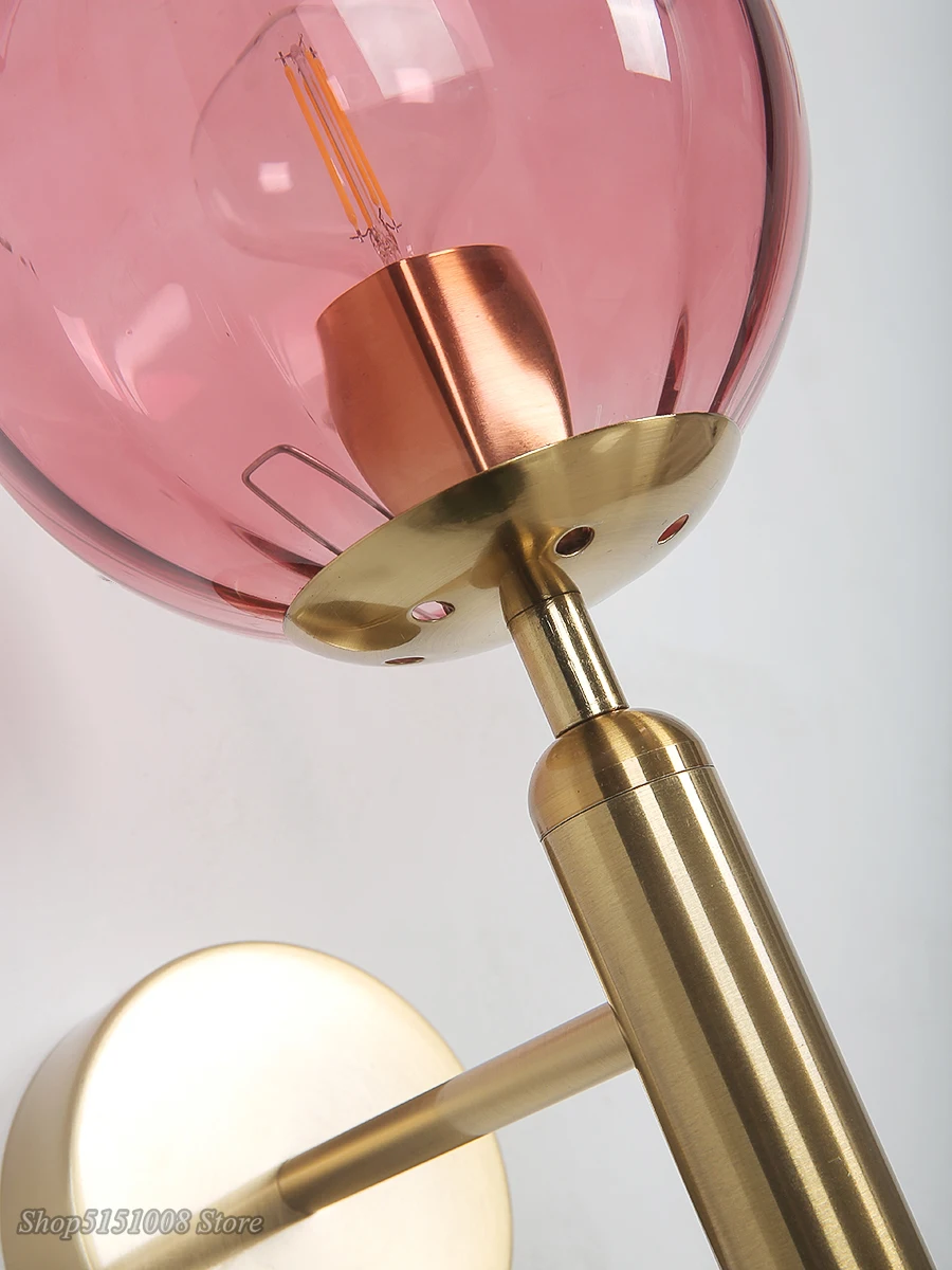 Nordic Wall Lamp Modern Bedroom Beside Glass Ball LED Wall Light Fixture Walllamp Lighting Bathroom Mirror Stair Light Luminaria