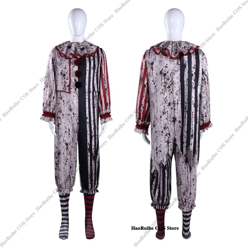 New Terrifier Art Clown Joker Cosplay Costume Mask Socks Men Jumpsuit Women Role Play Horror Dress Suit Halloween Carnival Party
