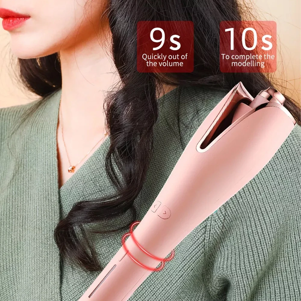 Автоматические керамические вращающиеся бигуди, профессиональные щипцы для завивки волос с ЖК-дисплеем, щипцы для завивки волос для всех типов волос, парикмахерская, бигуди