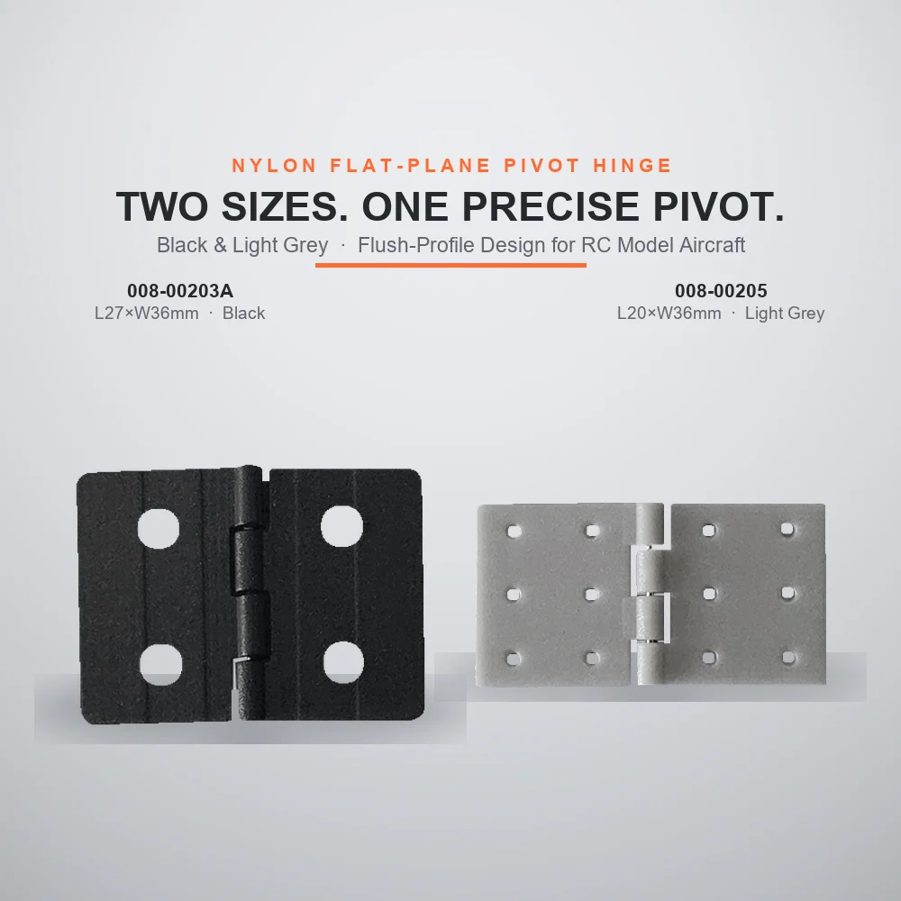RC Airplane Nylon Flat Hinge Set Black Gray 27x36mm 20x36mm for Aileron Elevator Flap Balsa Foam DIY Spare 10PCS