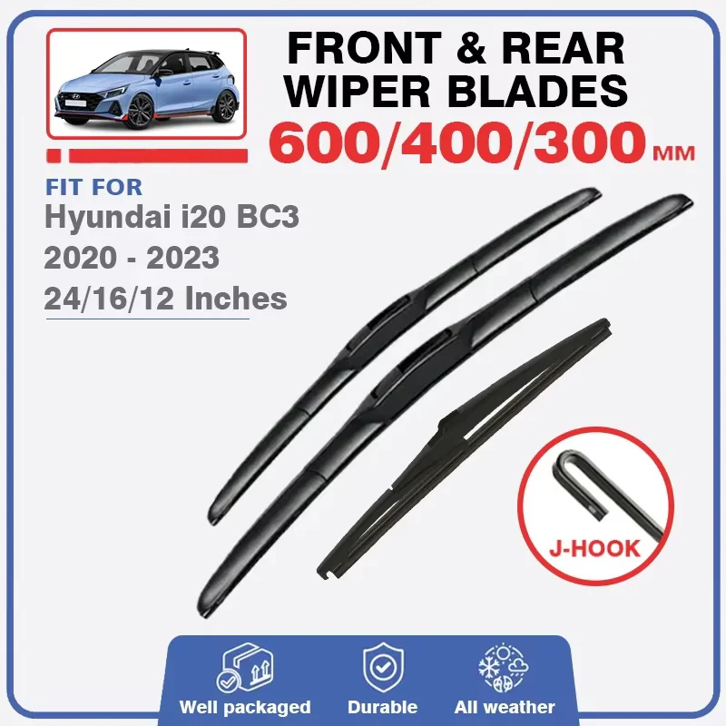 

For Hyundai I20 I20 N MK3 BC3 Euro 2020 2021 2022 2023 N Line Front Rear Wiper Blades Windshield Back Windscreen Car Accessories