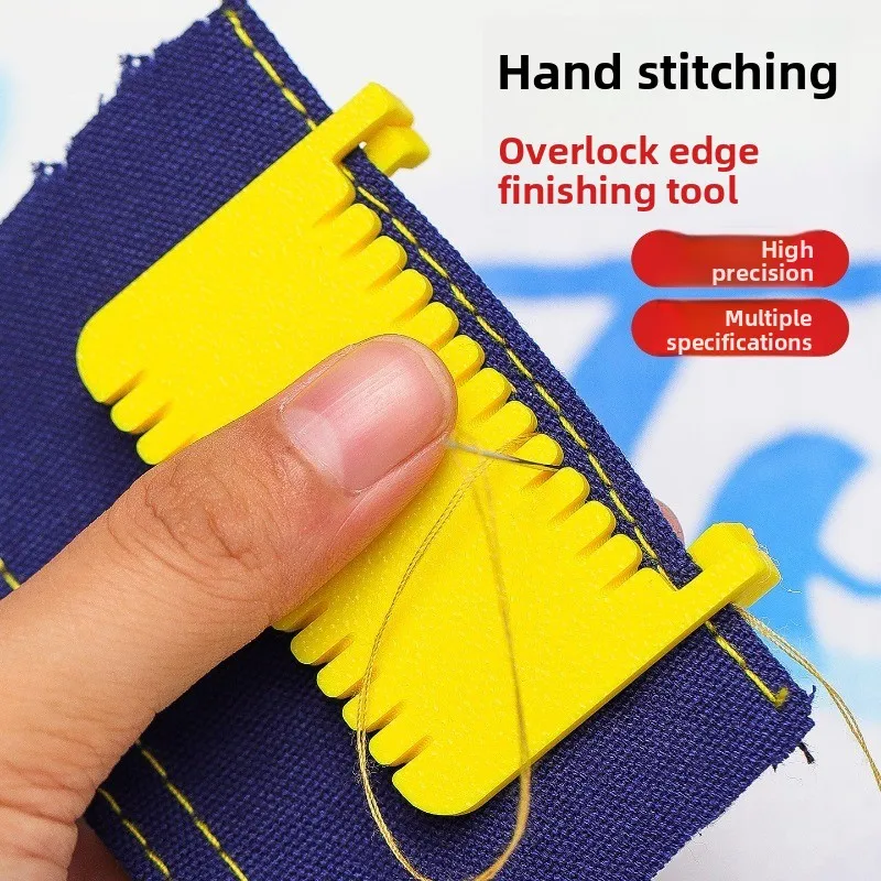1.5-4mm Adjustable Manual Fabric Edge Stitcher Sewing Gauge Hand Stitching Lock Edge Tool for DIY Sewing Quilting Hemming