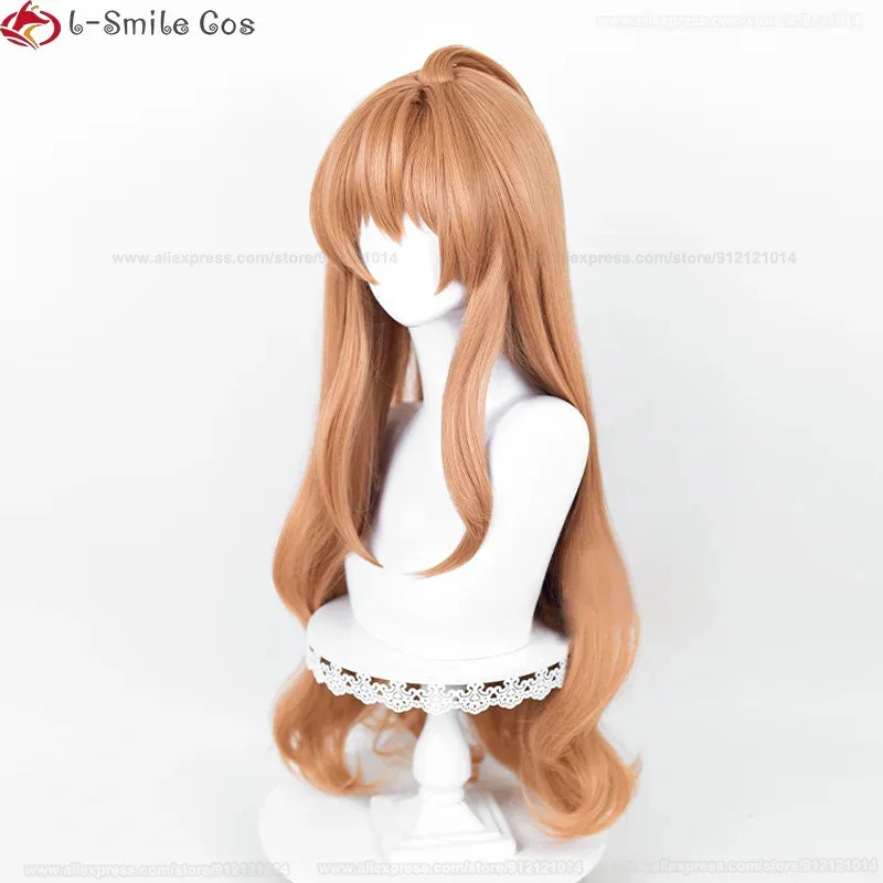 2025 أنيمي × أيساكا تايغا كوسبلاي 85 سم برتقالي تايجر دراجون تورادورا! باروكة صناعية مقاومة للحرارة للحفلات + واي فاي