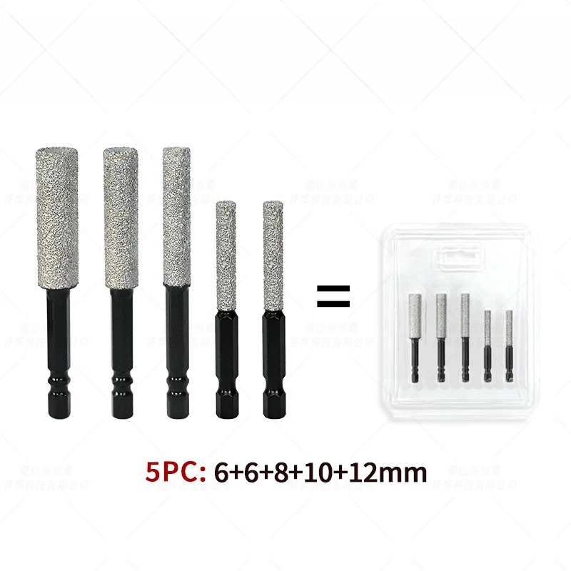 

Diamond Grinding Burr Drill Bits Hex Shank for Tile Marble Vitrified Tile Grinding Trimming Reaming