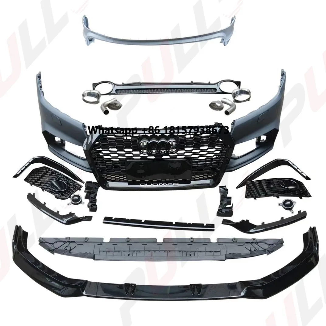 

Upgrade to RSQ5 Model for Q5 2018-2020 Front Bumper with Grille and Front Lip Rear Diffuser