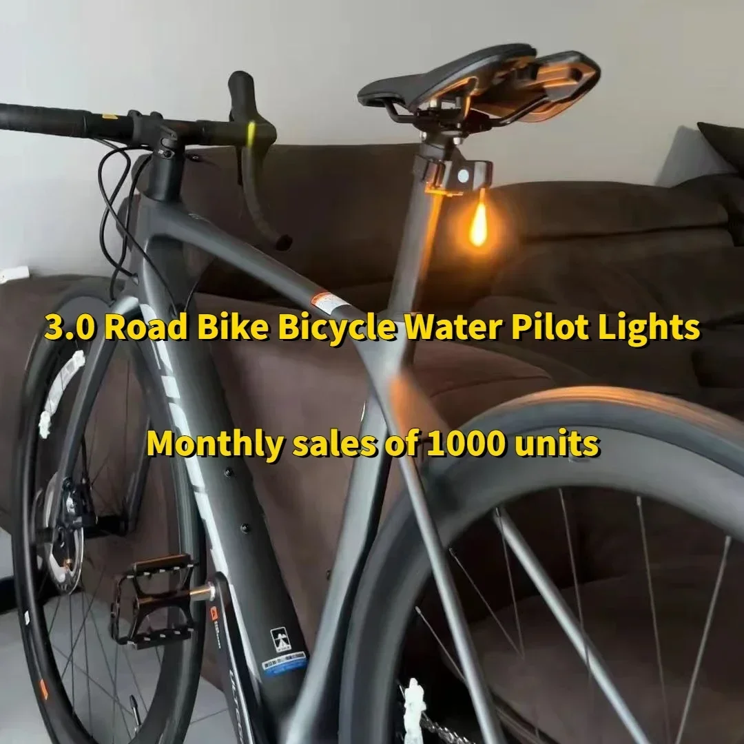Bicycle Running Water Pilot Lights New Creative Bicycle LED Taillights Night Riding Pilot Lights Safety Warning Brake Lights