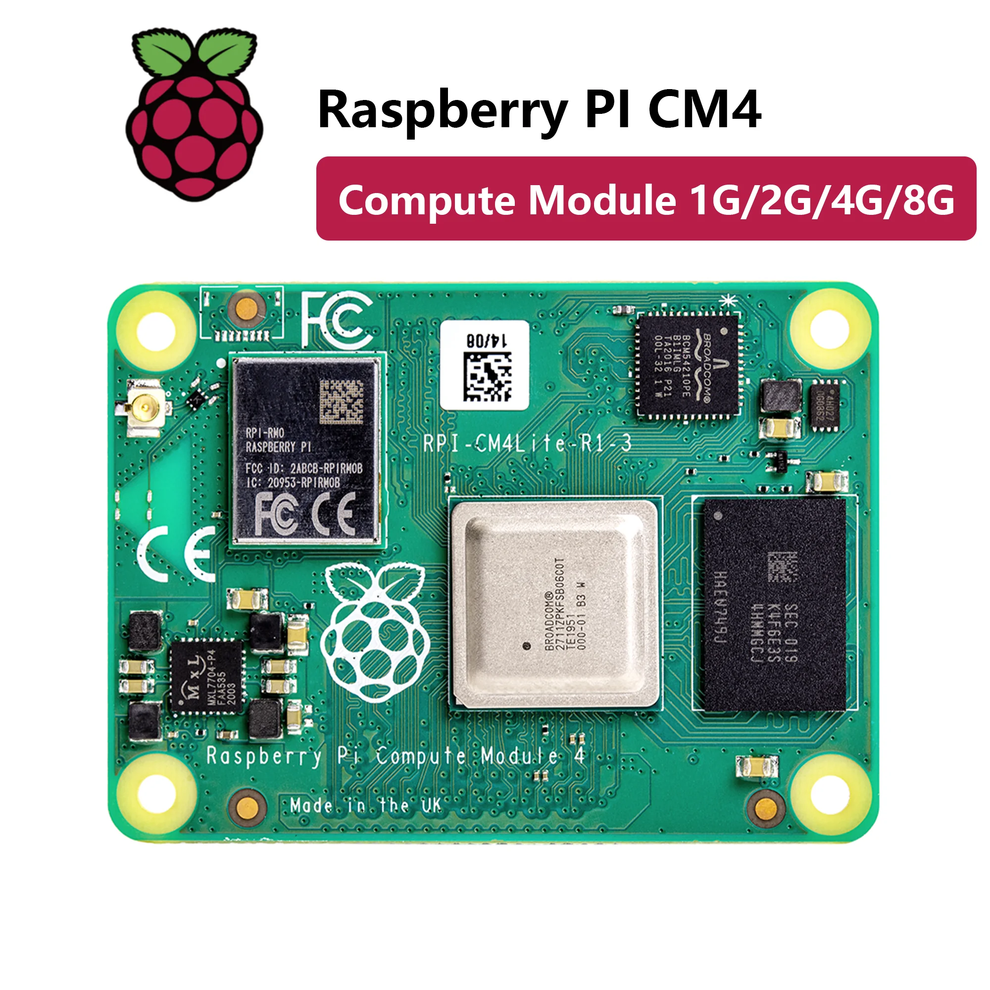 raspberry pi compute modulo cm4 broadcom emmc opcional wi fi bluetooth 50 braco 1g 2g 4g 8g ram 01