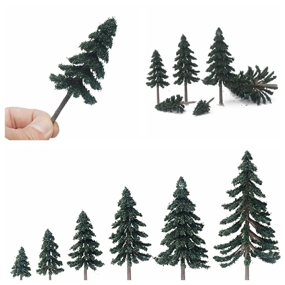 10/20/30Pcs For O H Scale Layout Prop Train Railroad Decoration Landscape Cedar Tree Tree Model Green Scenery
