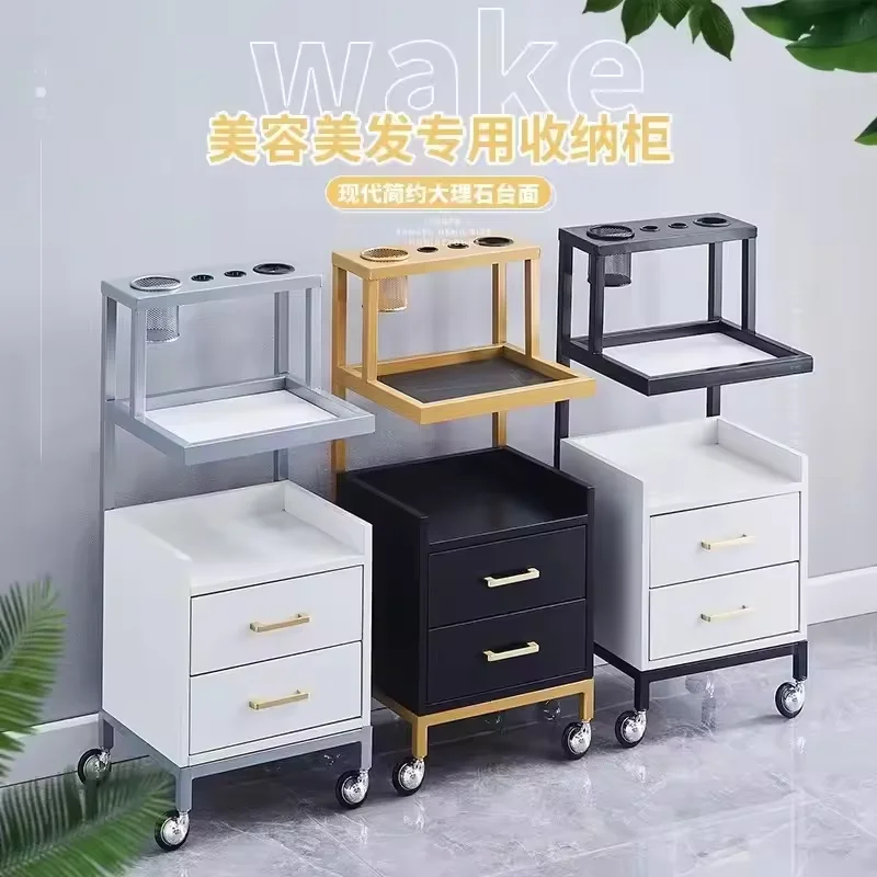 Multifunctional Metal Plastic Barber Shop Salon Trolley Hairdresser Tool  Multi-Layer Storage Rack Bedroom Apartment58*59*56cm