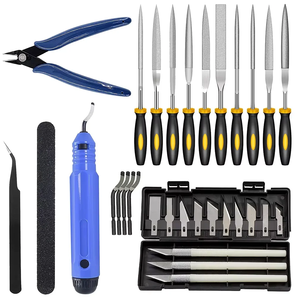 Multiple Models 3D Printer Tool Kit Trimming Knife Scraper Cleaning Needle Tweezers Pliers Deburring Kit DIY 3D Printing Tools