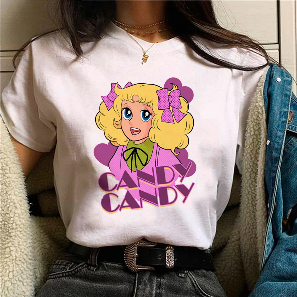 candy candy top women summer t shirt girl graphic designer anime clothing