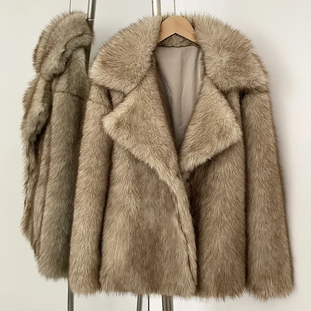 2026 Fluffy Faux Fur Coat Women Loose Fur Coat for Women Winter Fur Coat Eco-friendly Female Thick Lady High Street Outerwear