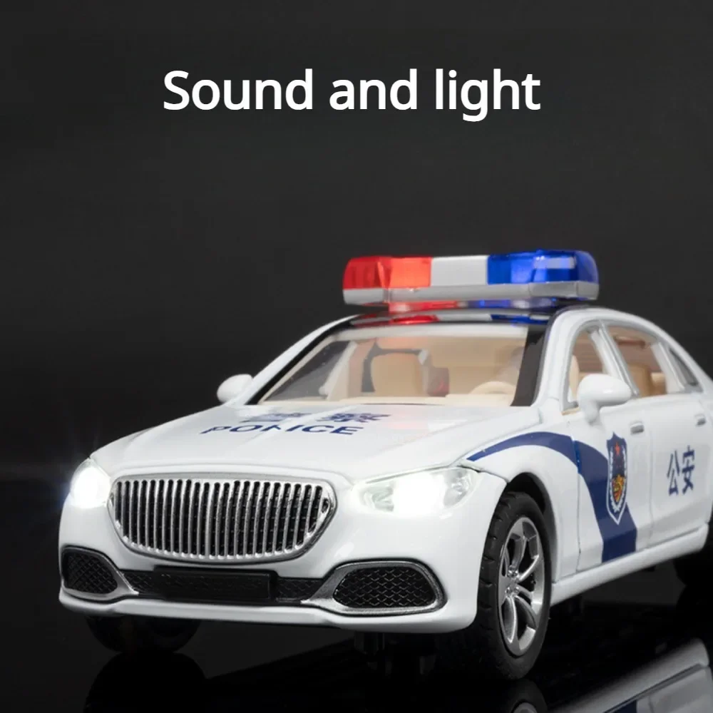 

Scale 1/32 S680 Metal Diecasting Police Car Alloy Model Doors Openable with Sound Light and Pull Back Collection Kids Toy Gifts