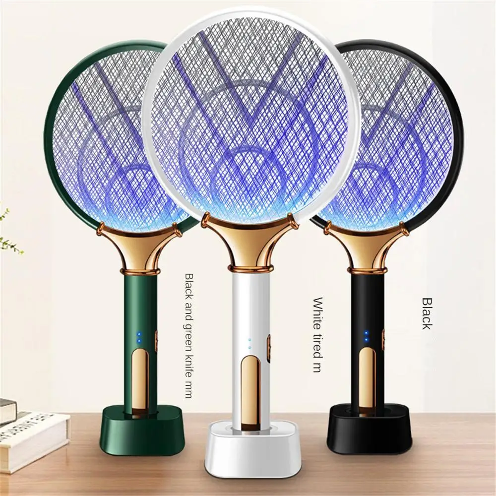 

2-in-1 Electric Insect Racket Swatter Zapper 3000V USB Rechargeable Summer Mosquito Swatter Kill Fly Bug Zapper Mosquito Racket