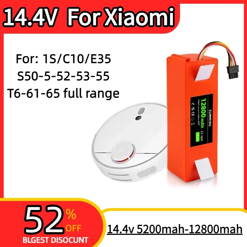 

For Xiaomi Mijia Mi Sweeping Mopping Robot Vacuum Cleaner 14.8V 12800mAh-5200mAH Re Li-ion Battery