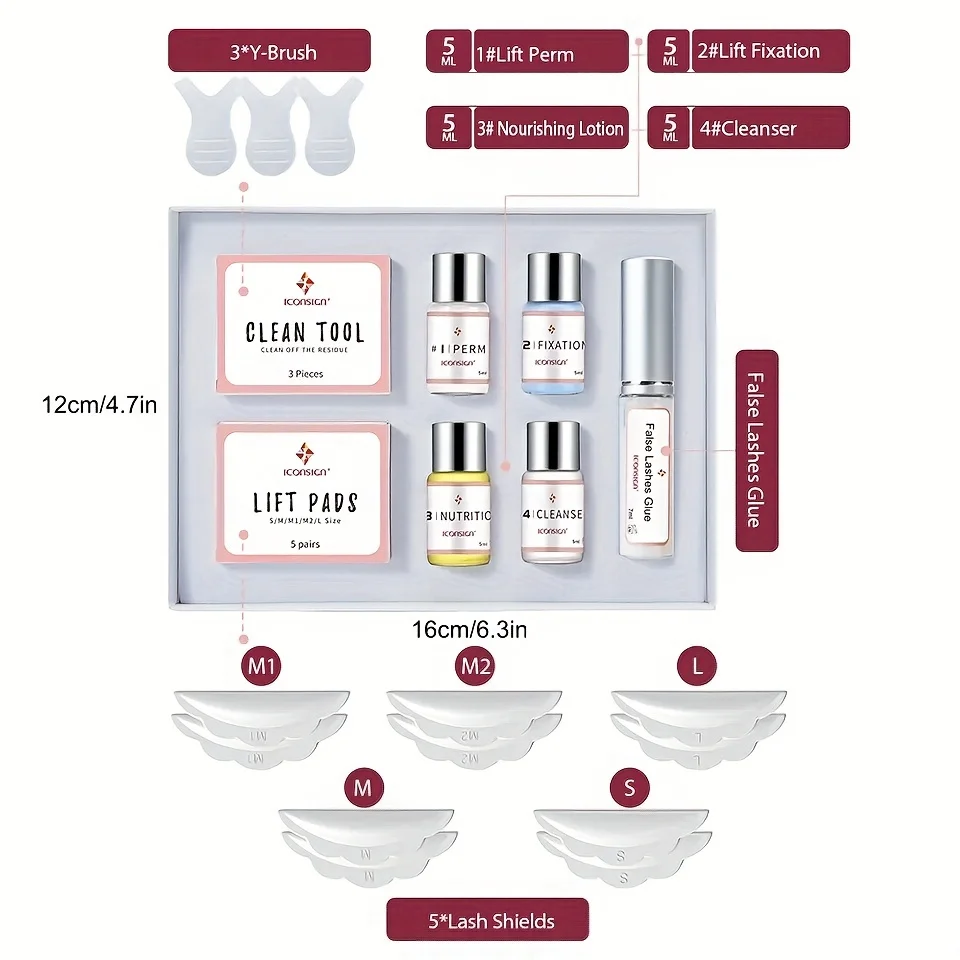 Iconsign Lash Lift Kit-Wimpern-Dauerwelle nset für Curling in Salon qualität und langlebige Ergebnisse-perfektes Geburtstags geschenk für Frauen!