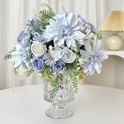 Artificial Flower Silk Dahlia Rose Hot sales for Wedding Bridal Bouquet Christmas garden arch Home party diy gift box Decoration