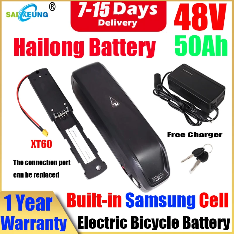 

Hailong 48v 60ah Bateria Para Bike Eletrica E Bike Akku 72v 30ah 52v 40ah Batterie Bafang 3000w 20ah 2000w 50ah Lithium Battery