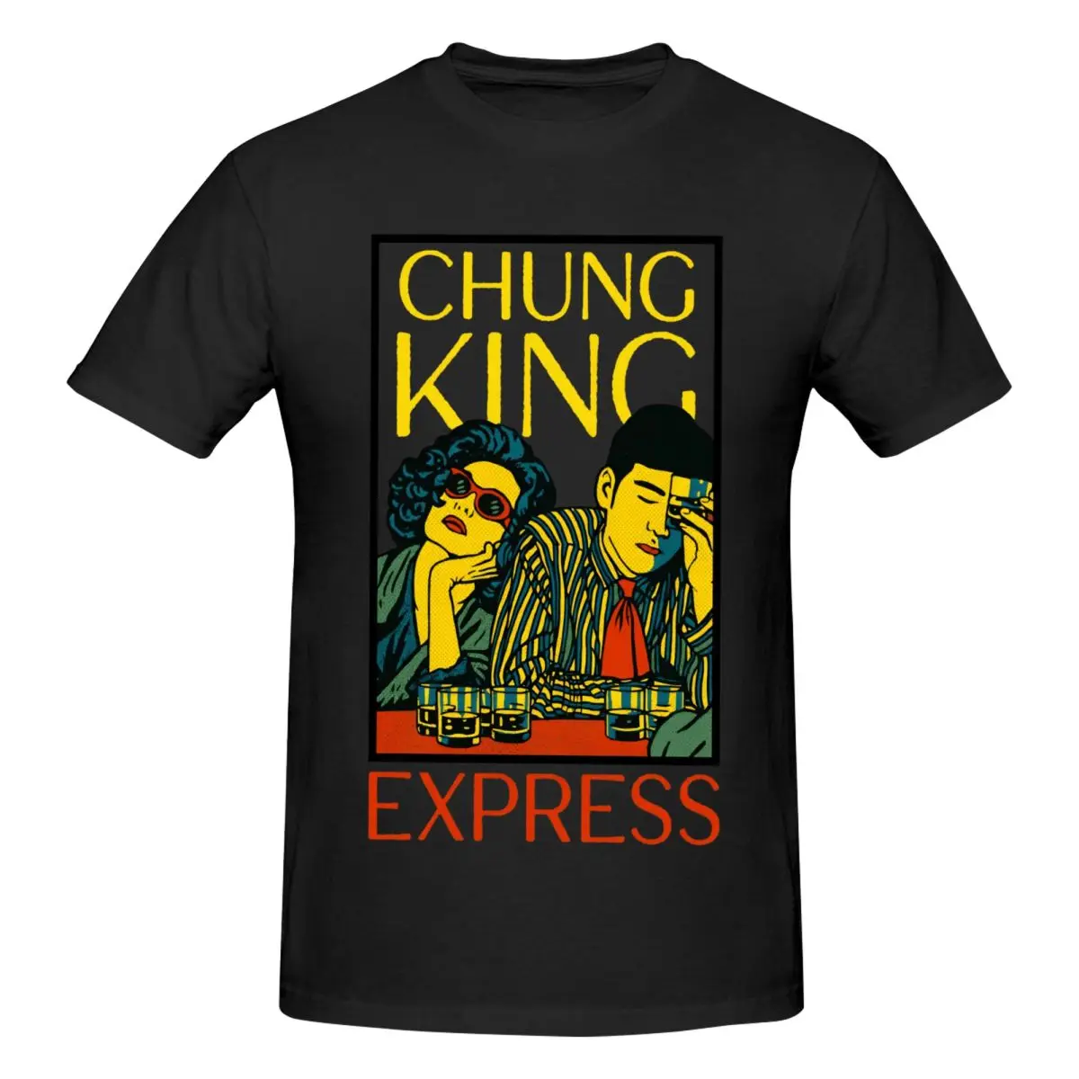 Men Chungking Express Wong Kar Wai Vintage T Shirt Streetwear Cotton Crewneck Men T Shirt