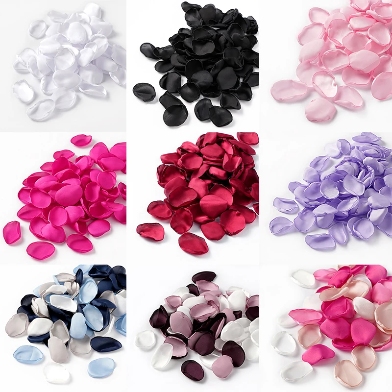 200Pcs Mixed Color Silk Rose Petals for Wedding Artificial Flowers Valentine Party Throw Petals Anniversary Propose Decoration