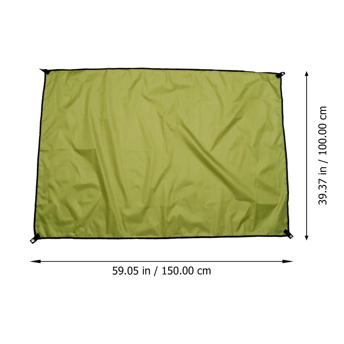 

1Pcs 150x100cm Oxford Cloth Mat Stainless Steel Ring Fixed Firmly for Camping Hiking Beach Picnics Sporting Events Army Green