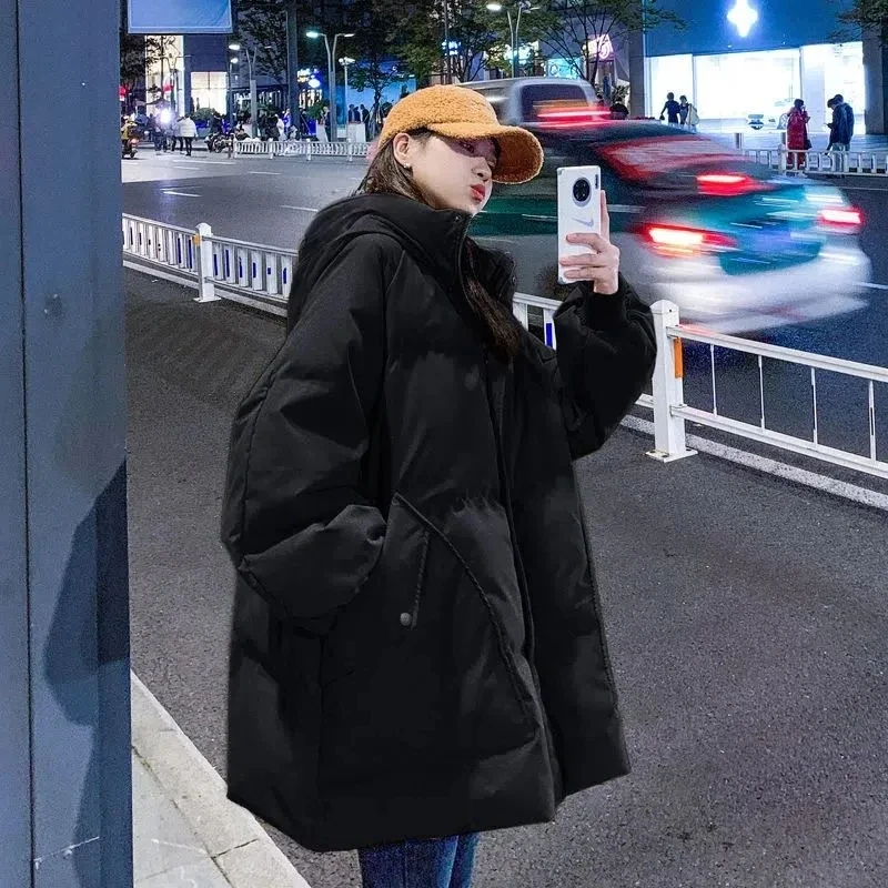 

2023 Winter New Women's Coats Casual Down Padded Jackets Womens Clothing Korean Loose Thick Jackets Oversized Puffer Outerwear