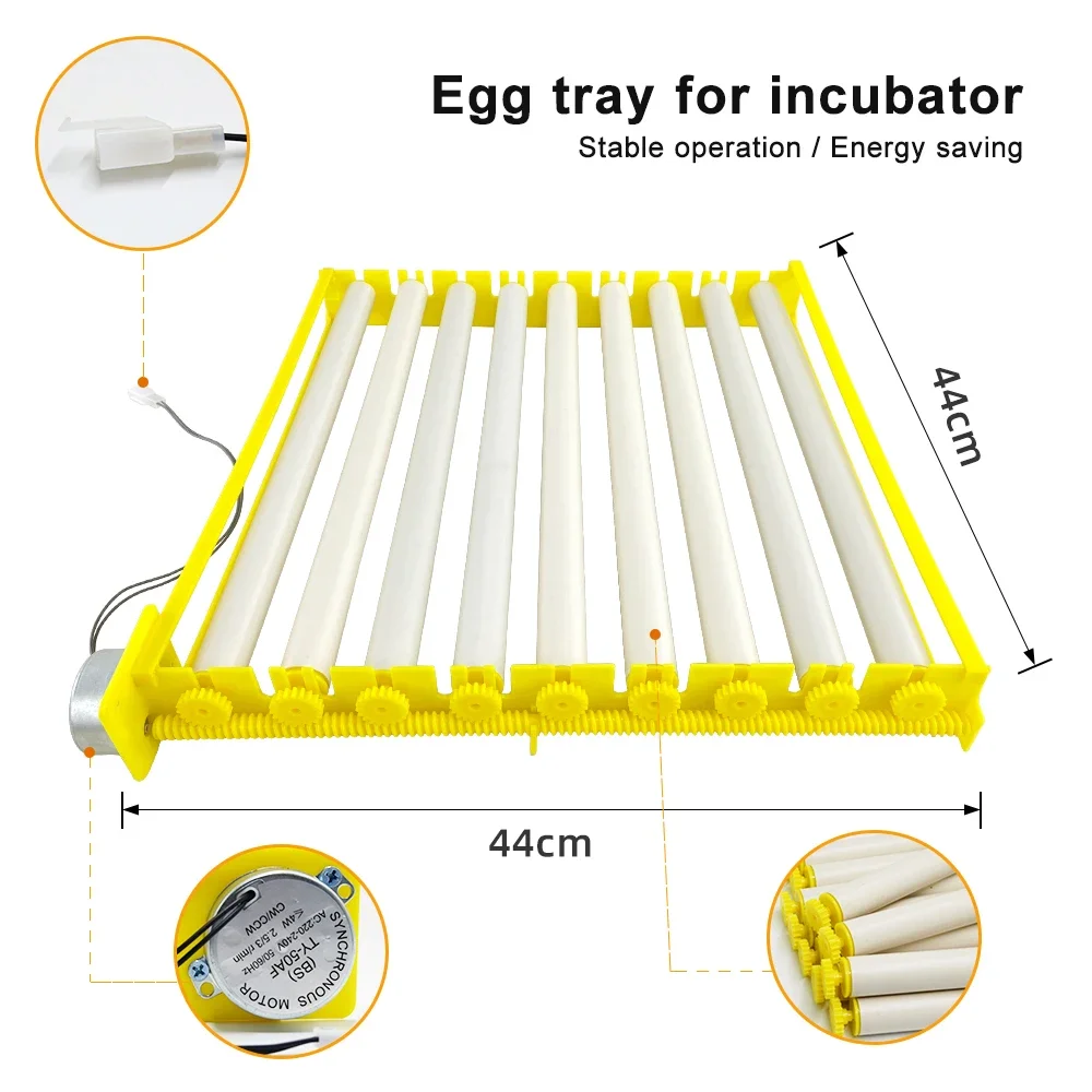 360° Automatic Rotary Egg Turner Roller Tray Eggs Incubator Accessories Roller Pattern Egg Turner Tray Incubation Accessory