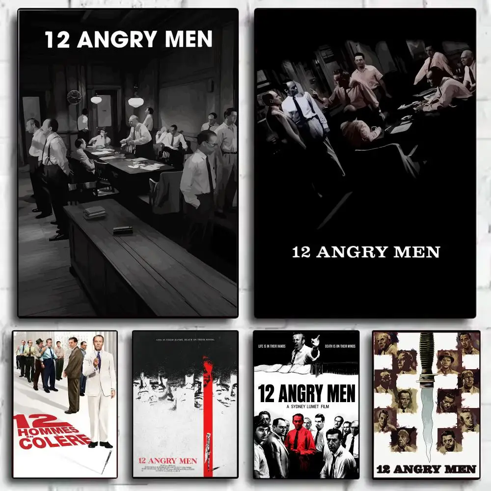 Movie 12 A-Angry Men Poster Modern  Wall Art Aesthetic Minimalist Bedroom Decor Cafe Home Gift