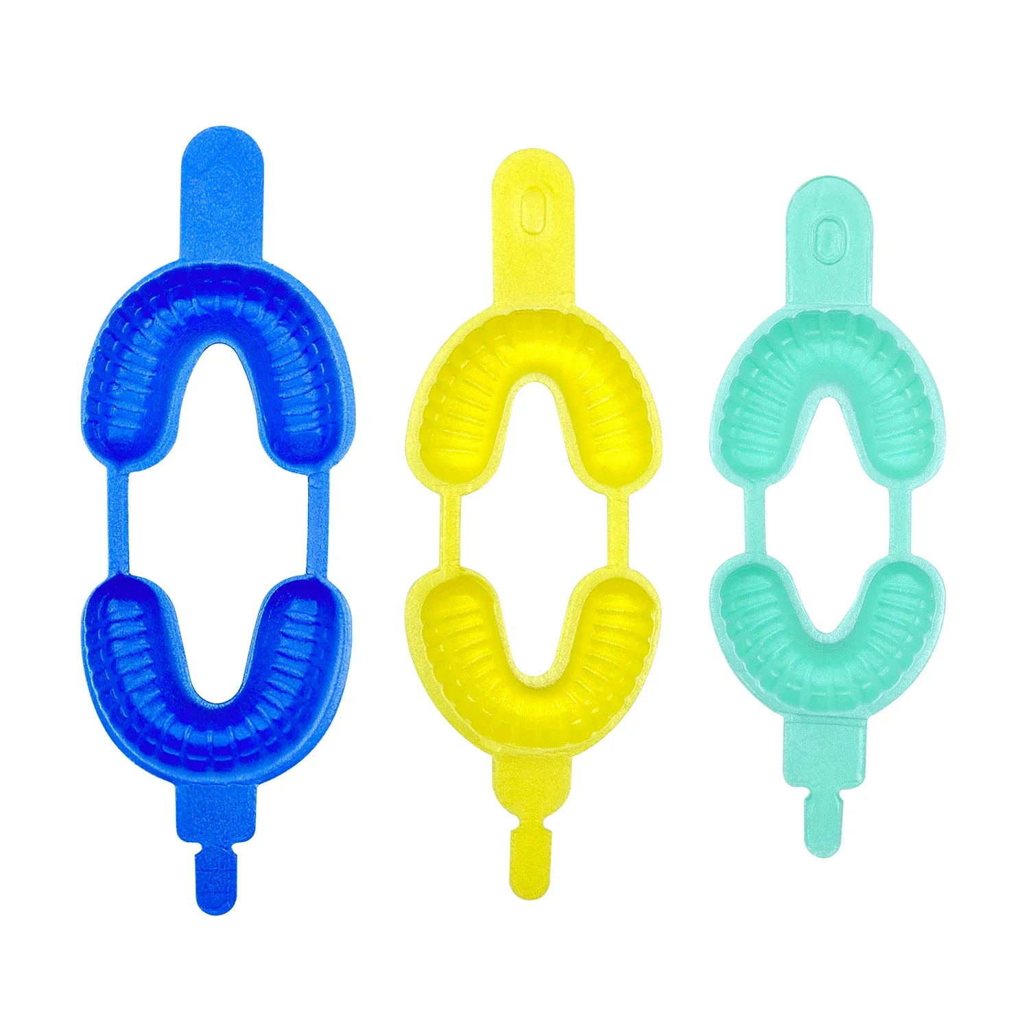 200pcs Dental Disposable Tray Fluoride Foam Impression Trays Dentistry Instrument Dentist Materials Large Medium Small