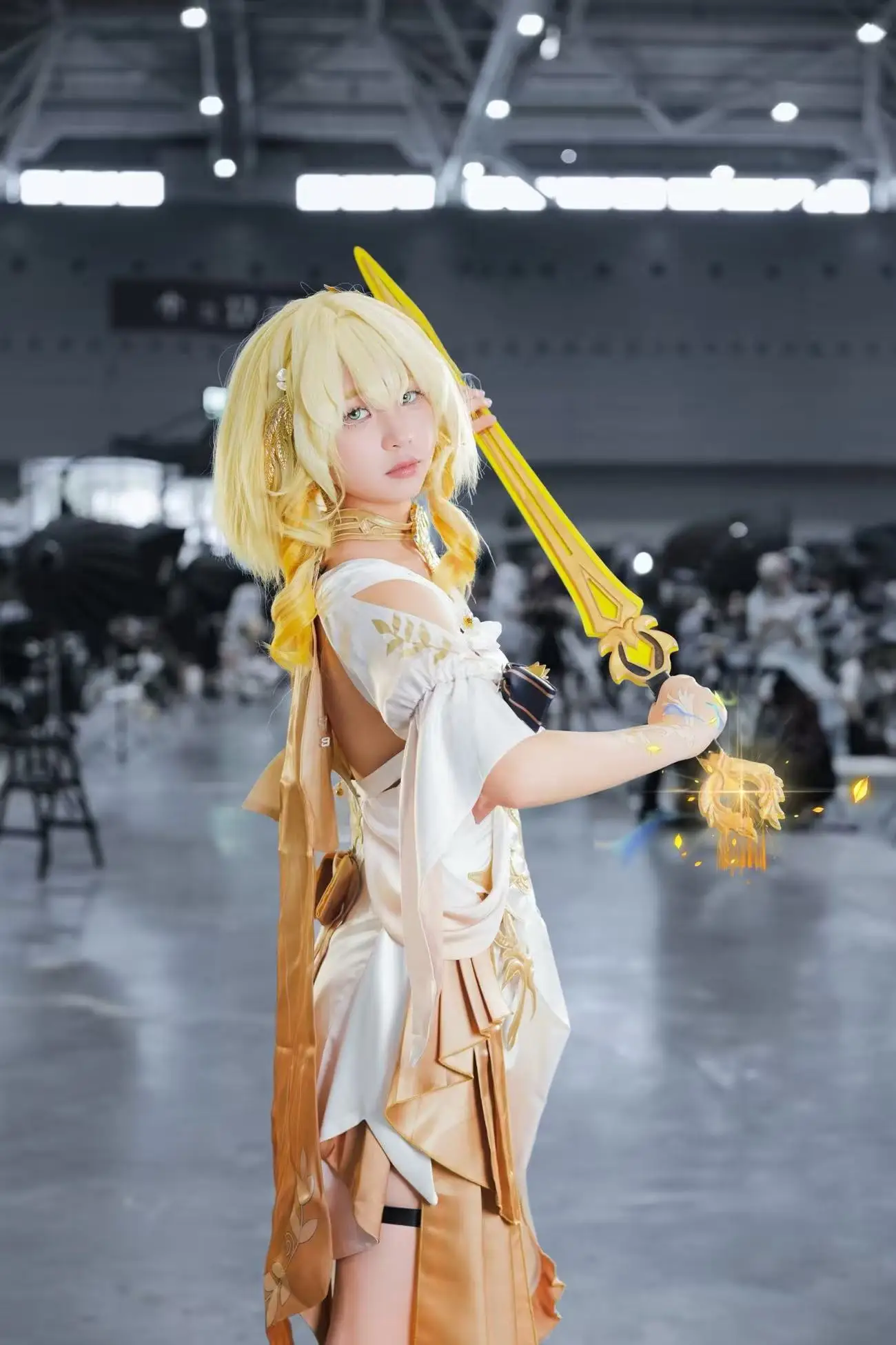 Game Honkai Star Rail Aglaea Luminous Sword Weapons Length 110CM Long Sword Prop Halloween Christmas Party Costume Accessories 3