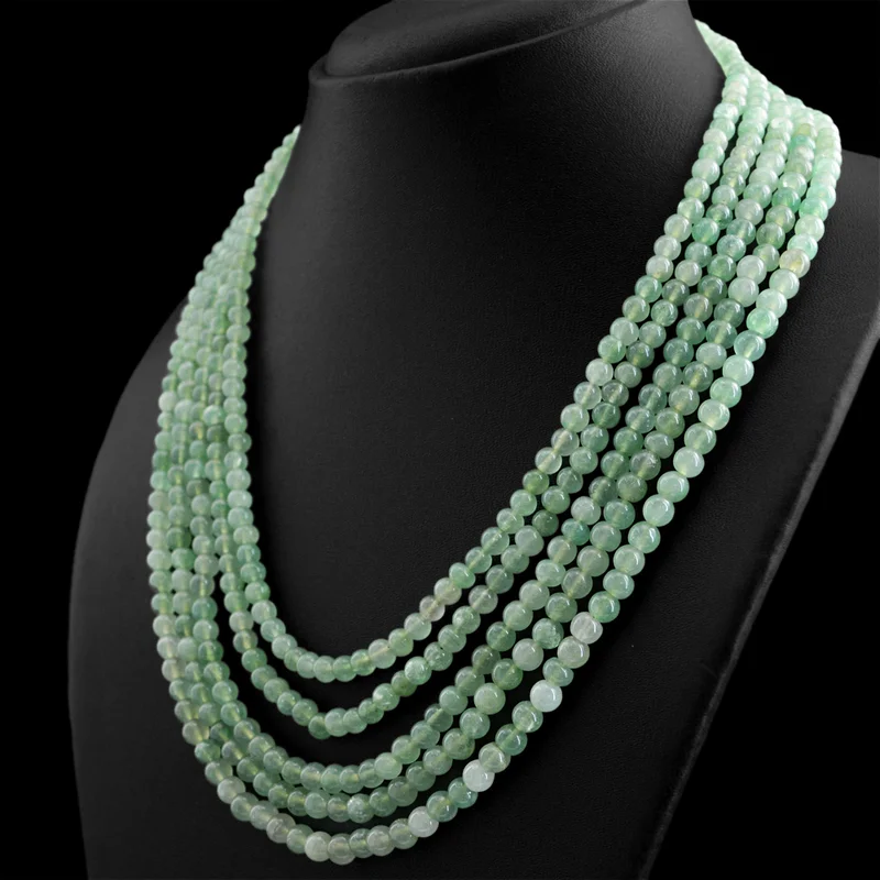 collar-hecho-a-mano-con-48600-cts-de-cuentas-redondas-de-aguamarina-verde-intenso-natural-de-5-hilos
