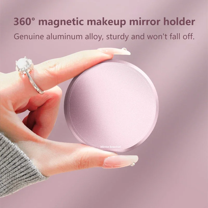 1PC Ultra Thin Rotatable Portable Invisible Back Sticker Multi Function Magnetic Phone Makeup Mirror Holder Stand Universal