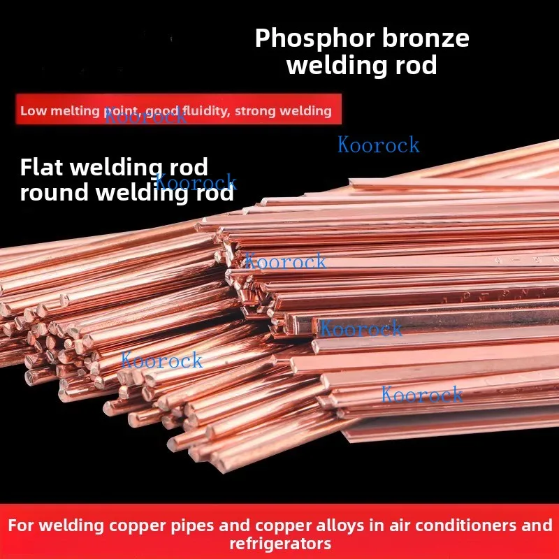 High Quality Phosphor Copper Silver Brazing Rods for Copper Tube HVAC Round Flat Types
