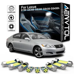 AENVTOL-lámpara interior LED Canbus para Lexus GS 300, 350, 400, 430, 450, 250, S190, GS300, GS350, GS430, GS450h, 2005, 2006, 2008, 2012, 2013, 2014