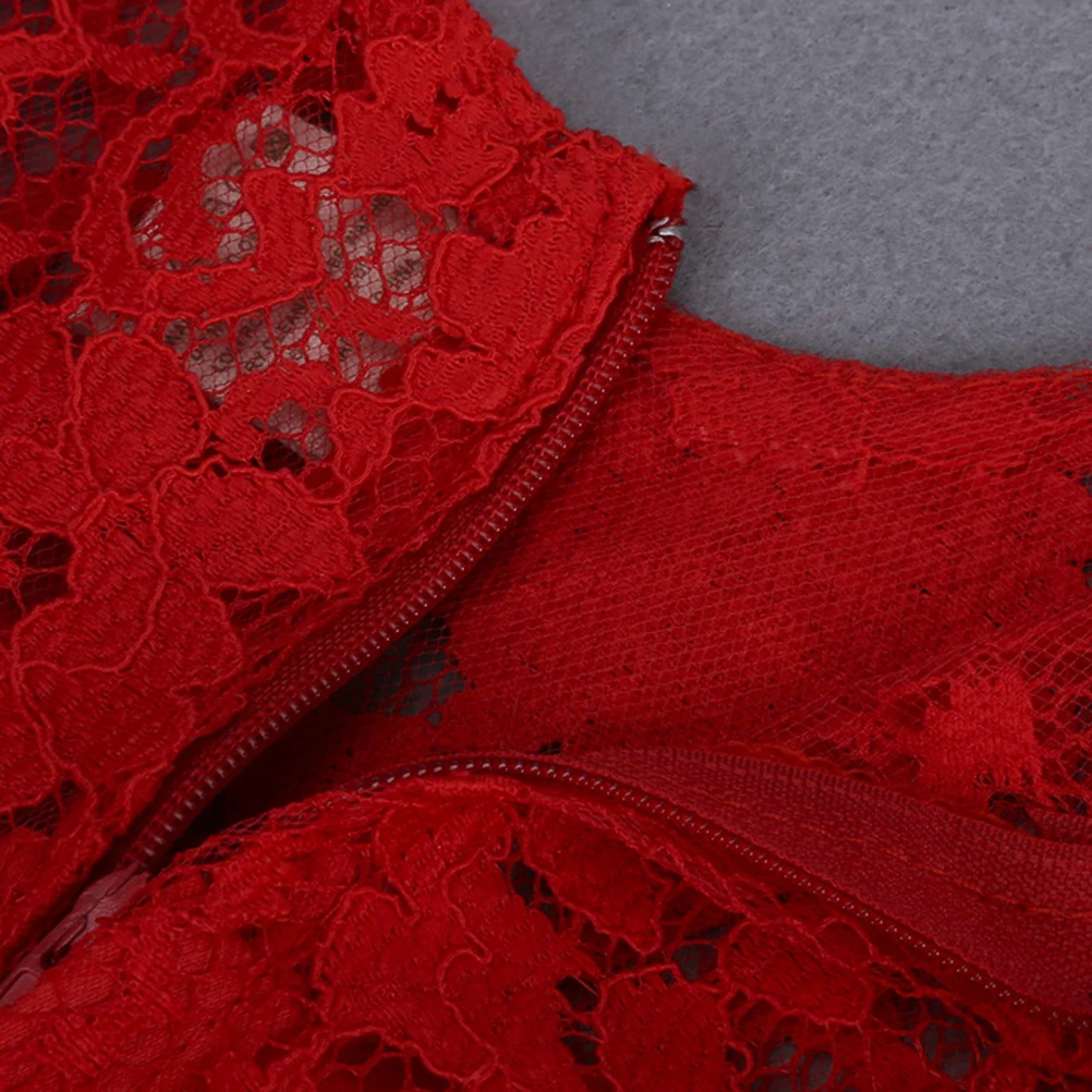 

Girls Red Size 130cm Lace Tulle Dress Sleeveless O-Collar Tutu Sundress Wedding Birthday Party Dress for Kids Tutu Sundress