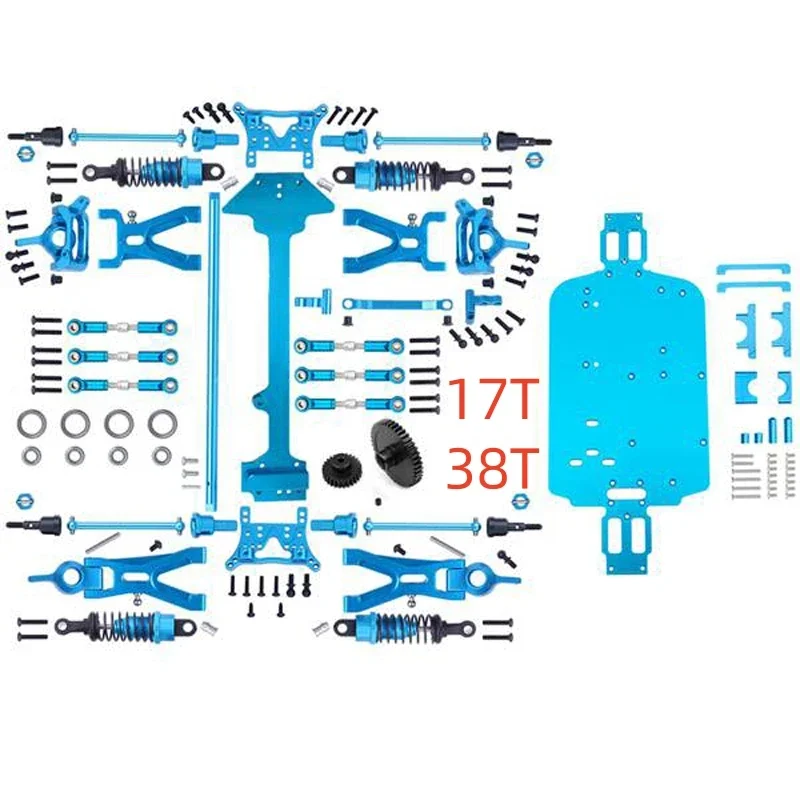 WLToys-Juego completo de piezas de mejora para coche de control remoto, coche teledirigido eléctrico, buggy, repuesto de metal, kit para 1/18 A959-B, A969-B, A979-B, K929-B, 1 set