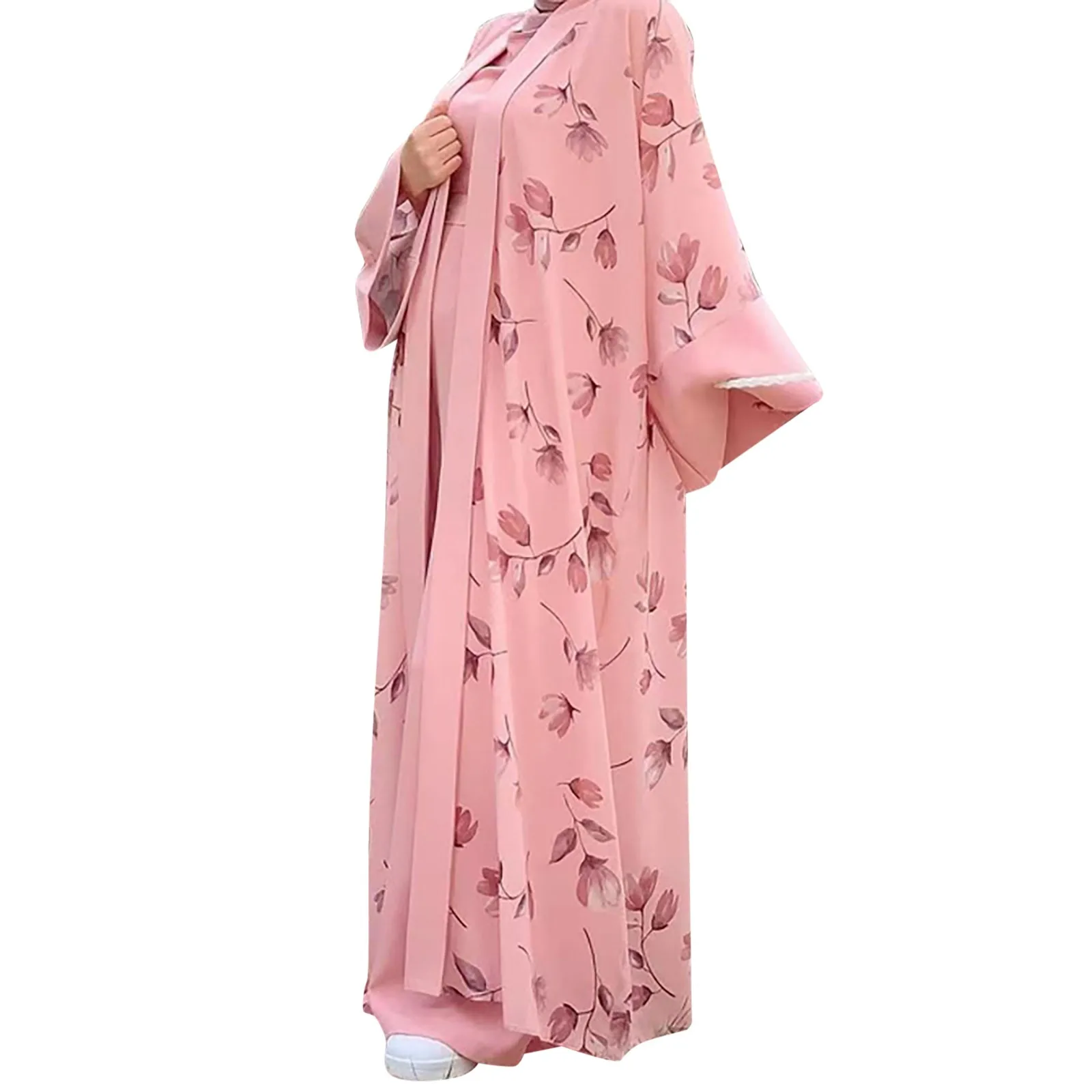 

Mother of The Bride Pant Suits Women Muslim Floral Long Jacket Fashionable Elegant Women's Two Cocktail Dress Wedding Guest