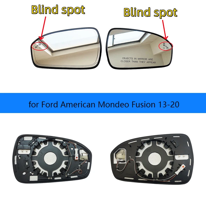 

Car Blind spot heating mirror for Ford American Mondeo Fusion 13-20 rearview mirror parallel blind spot auxiliary lens