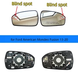 Car Blind spot heating mirror for Ford American Mondeo Fusion 13-20 rearview mirror parallel blind spot auxiliary lens