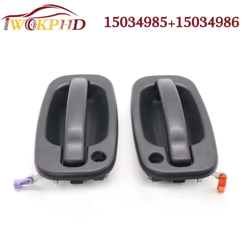 

2PCS Car Exterior Door Handle For CHEVROLET AVALANCHE SILVERADO SUBURBAN 1500 2500 TAHOE GMC SIERRA 15034985 and 15034986