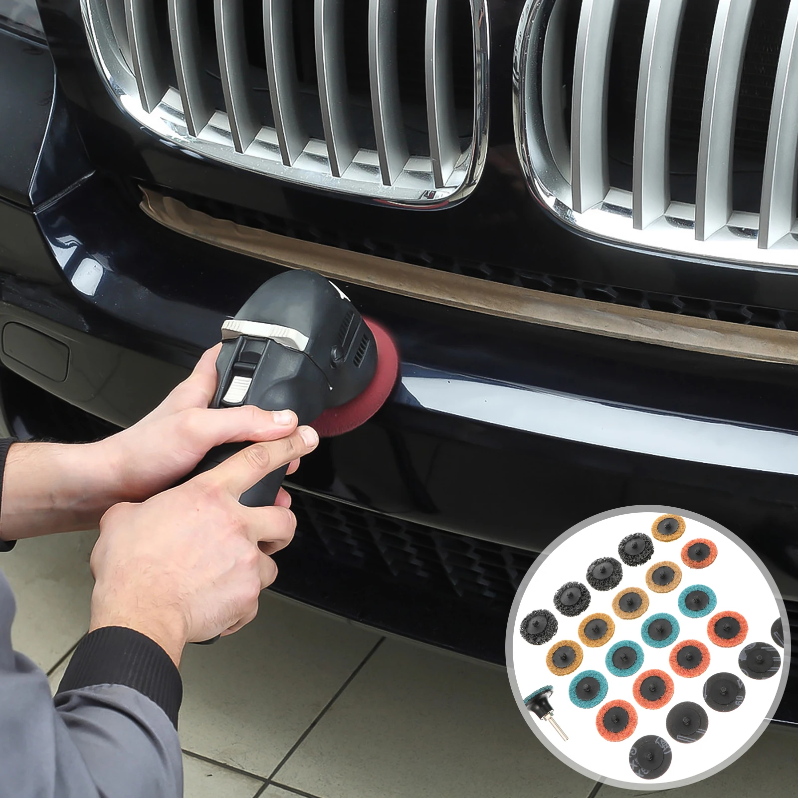 

35pcs Sanding Discs Set Abrasive Discs For Metal Polishing Rust Removal Surface Smoothing Tools Parts