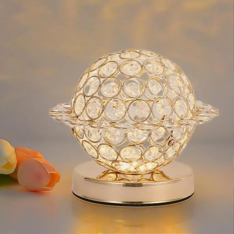 

New Creative Crystal Table Lamp Nordic Bedside Decorative Bedroom Table Desk Lamp Led Nightlight